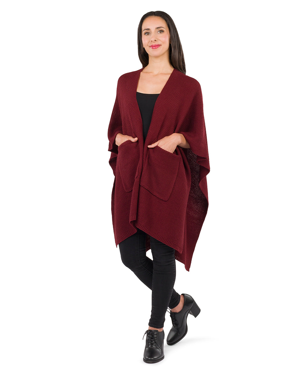 Female - Woven Shawl with Pockets - Classics - mushroom - by Patricia Nash - View 11 of 16