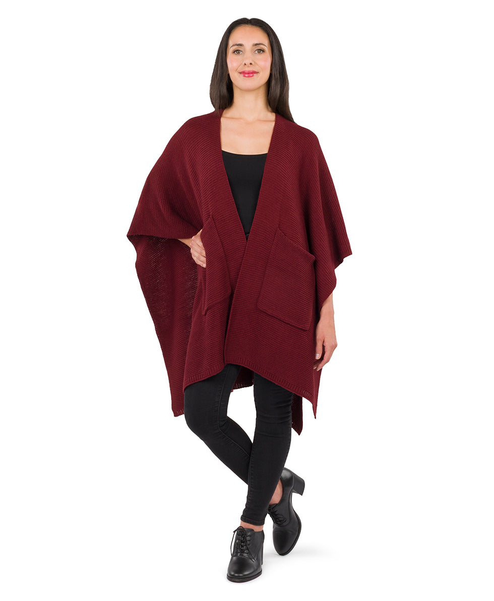 Female - Woven Shawl with Pockets - Classics - mushroom - by Patricia Nash - View 13 of 16