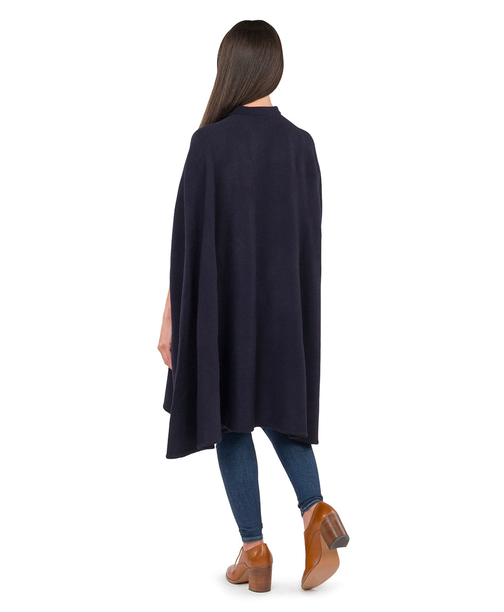 Female - Collar Cape with Pom Poms - Vintage - mushroom - by Patricia Nash - View 3 of 8