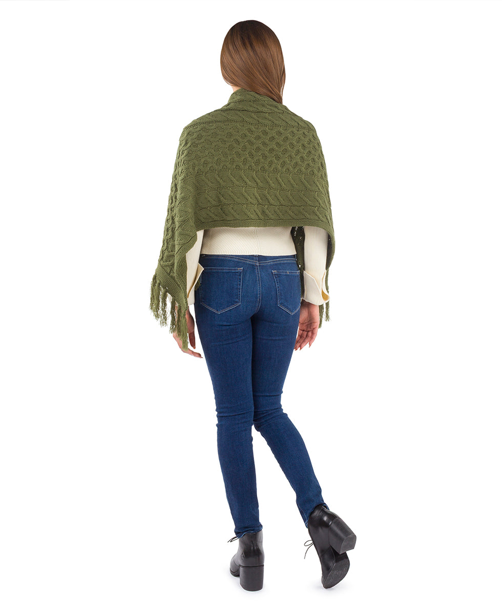 Female - Cable Knit Scarf | Cable Group | Olive - olive - by Patricia Nash - View 2 of 3