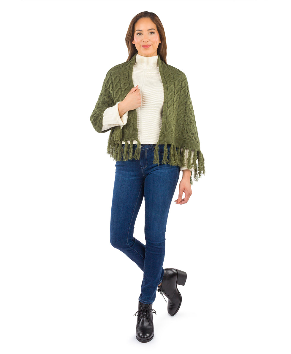 Female - Cable Knit Scarf | Cable Group | Olive - olive - by Patricia Nash - View 3 of 3