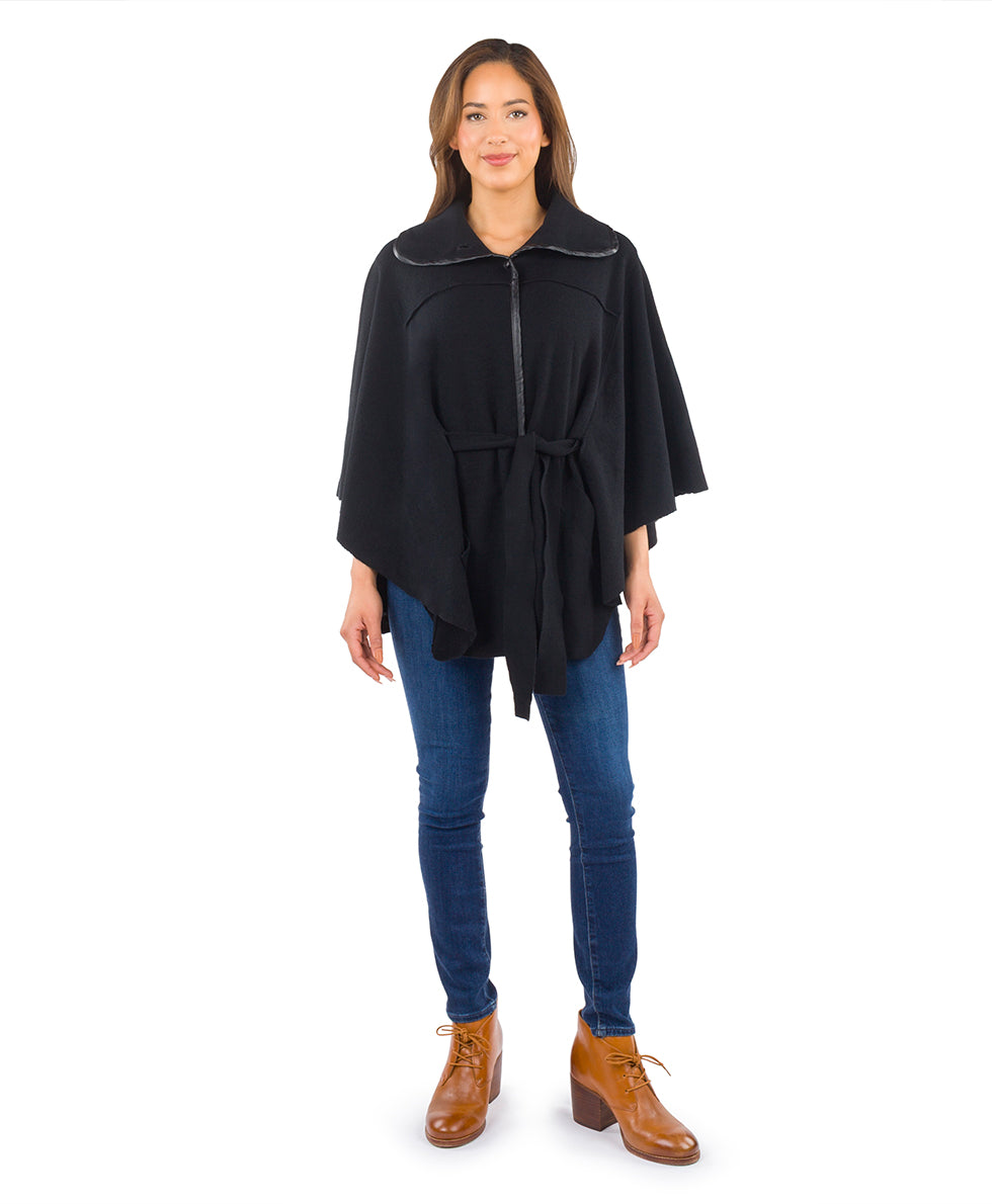 Female - Self Tie Cape | Vintage | Black - black - by Patricia Nash - View 1 of 3