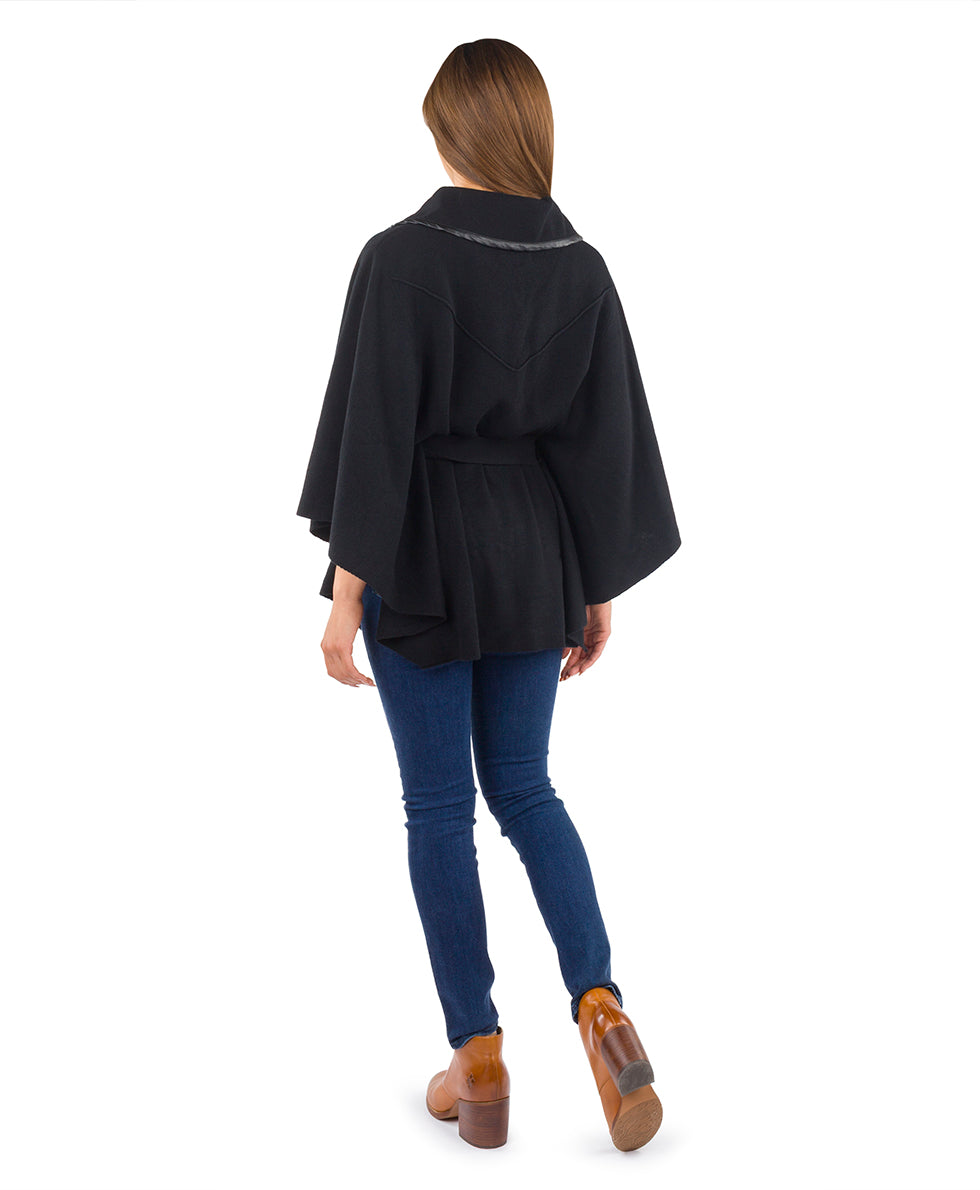 Female - Self Tie Cape | Vintage | Black - black - by Patricia Nash - View 2 of 3
