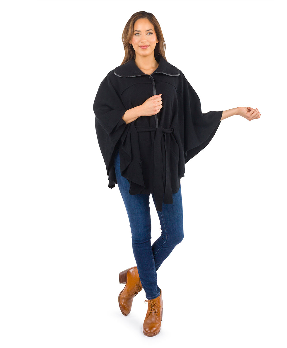 Female - Self Tie Cape | Vintage | Black - black - by Patricia Nash - View 3 of 3