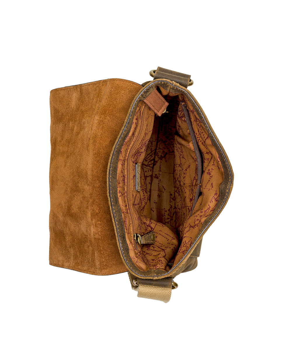 North/South Messenger Bag - Moto Leather - by Patricia Nash - View 4 of 4