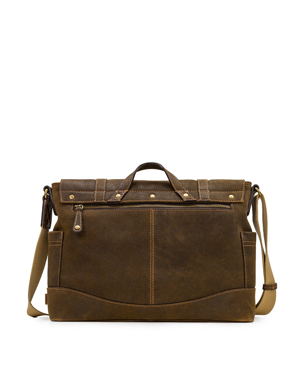 Messenger Bag - Moto Leather - brown - by Patricia Nash - View 2 of 4
