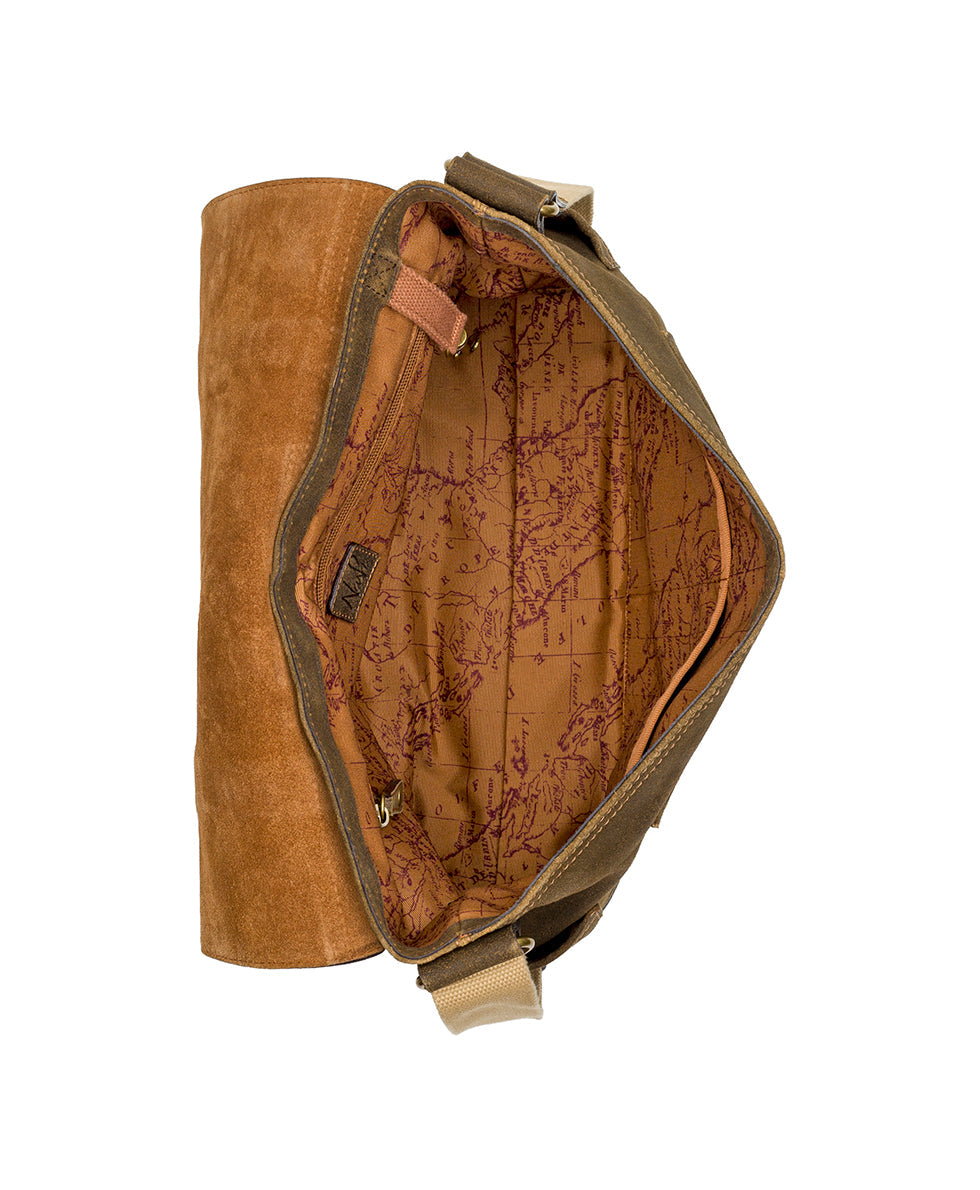 Messenger Bag - Moto Leather - brown - by Patricia Nash - View 4 of 4