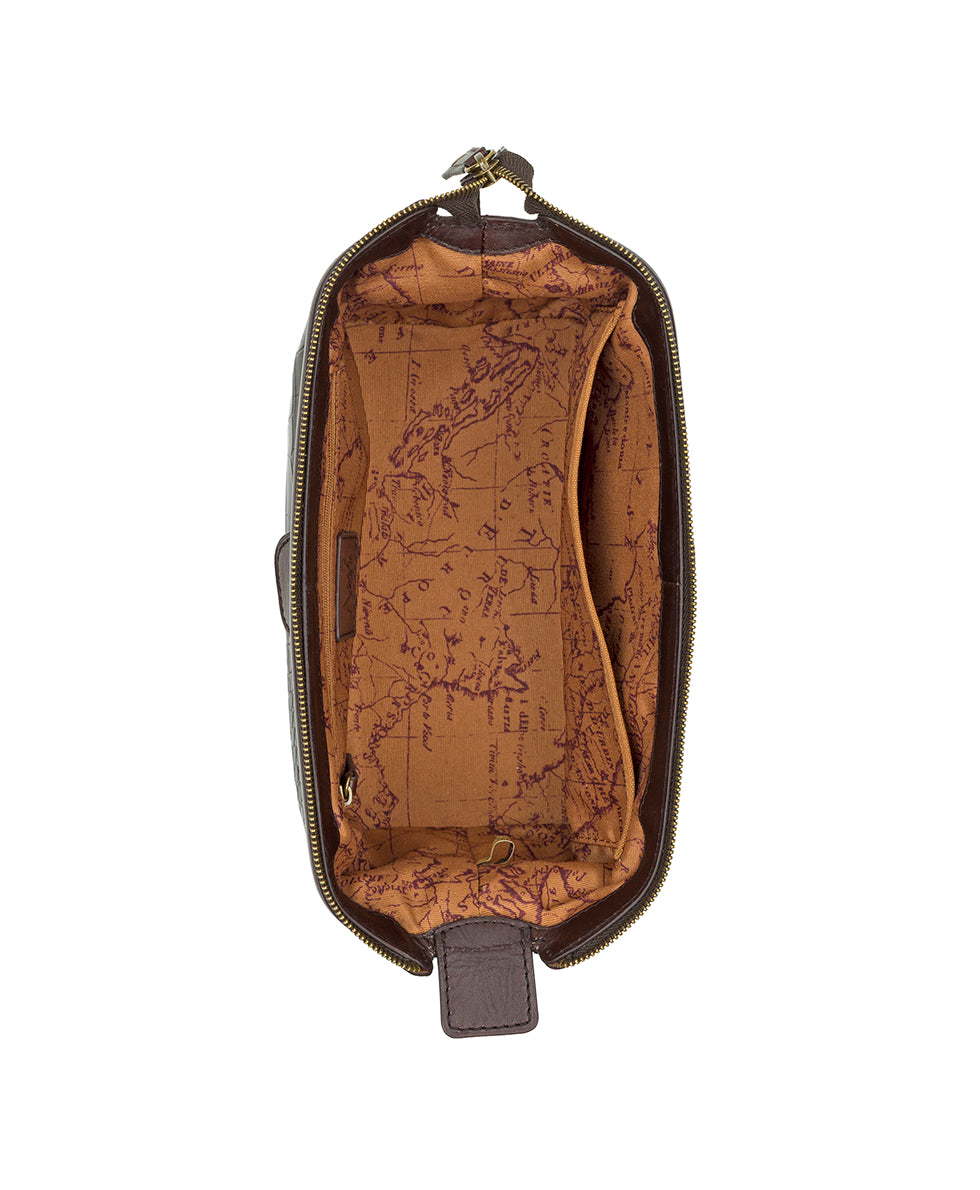 Male - Croc Travel Case - Modena - brown - by Patricia Nash - View 4 of 4