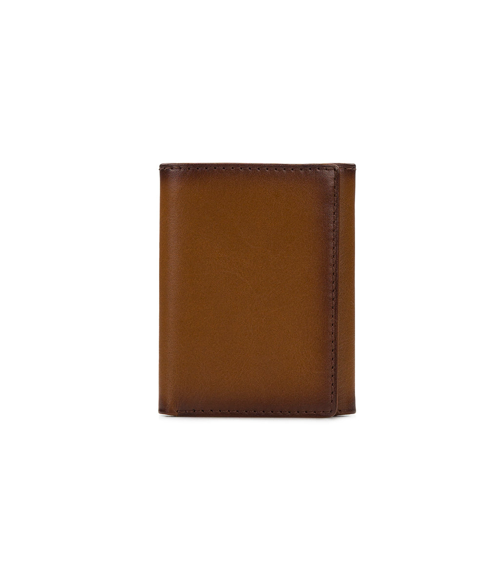 Trifold ID Wallet - Hand Stained Heritage - whiskey - by Patricia Nash - View 1 of 4