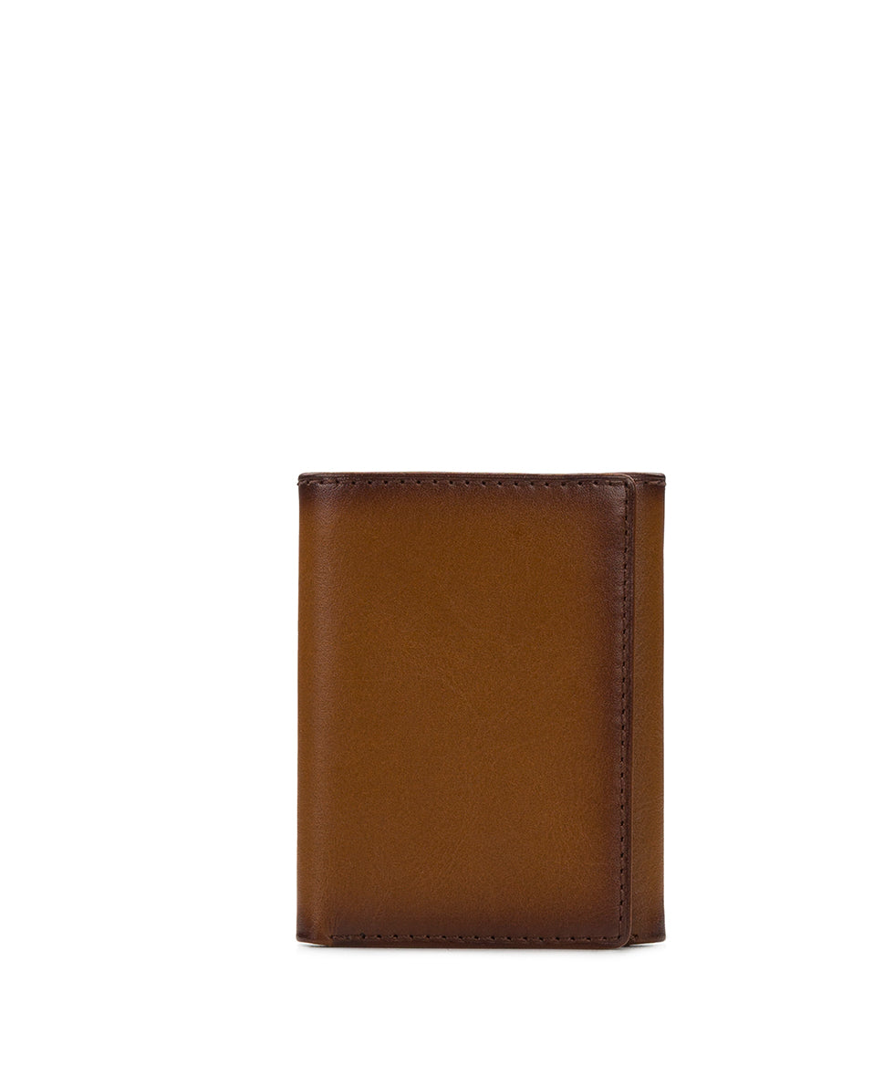 Trifold ID Wallet - Hand Stained Heritage - whiskey - by Patricia Nash - View 1 of 4