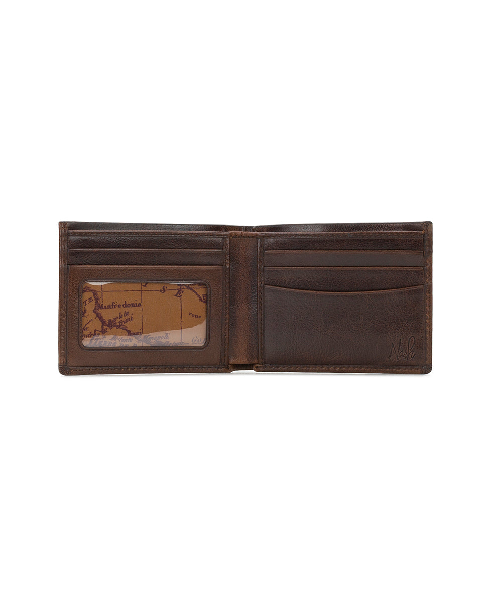 Mens - Double Billfold ID Wallet - Firenze - brown - by Patricia Nash - View 10 of 15