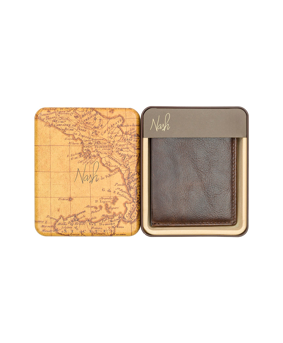 Mens - Double Billfold ID Wallet - Firenze - brown - by Patricia Nash - View 12 of 15