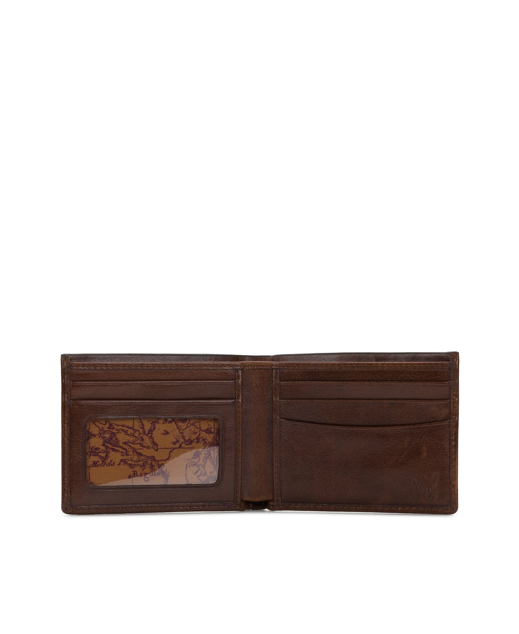 Mens - Double Billfold ID Wallet - Firenze - chestnut - by Patricia Nash - View 10 of 15