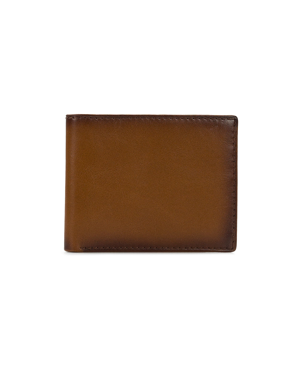 Mens - Flip Passcase ID Wallet - Hand Stained Heritage - whiskey - by Patricia Nash - View 1 of 5