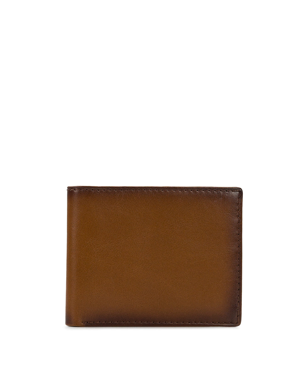 Mens - Flip Passcase ID Wallet - Hand Stained Heritage - whiskey - by Patricia Nash - View 1 of 5