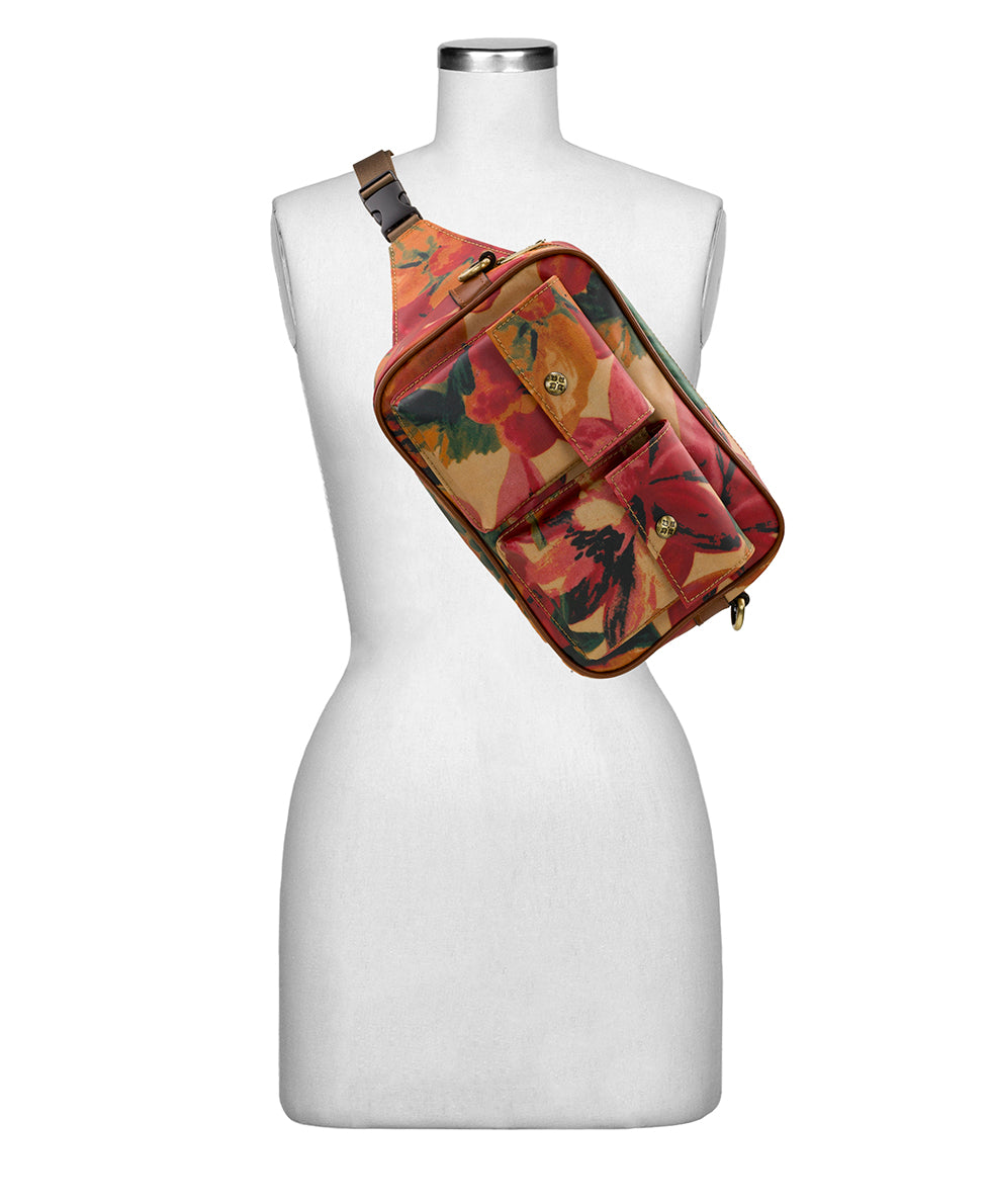 Praiano Belt Bag - Patina Coated Linen Canvas Spring Multi - spring multi - by Patricia Nash - View 6 of 8