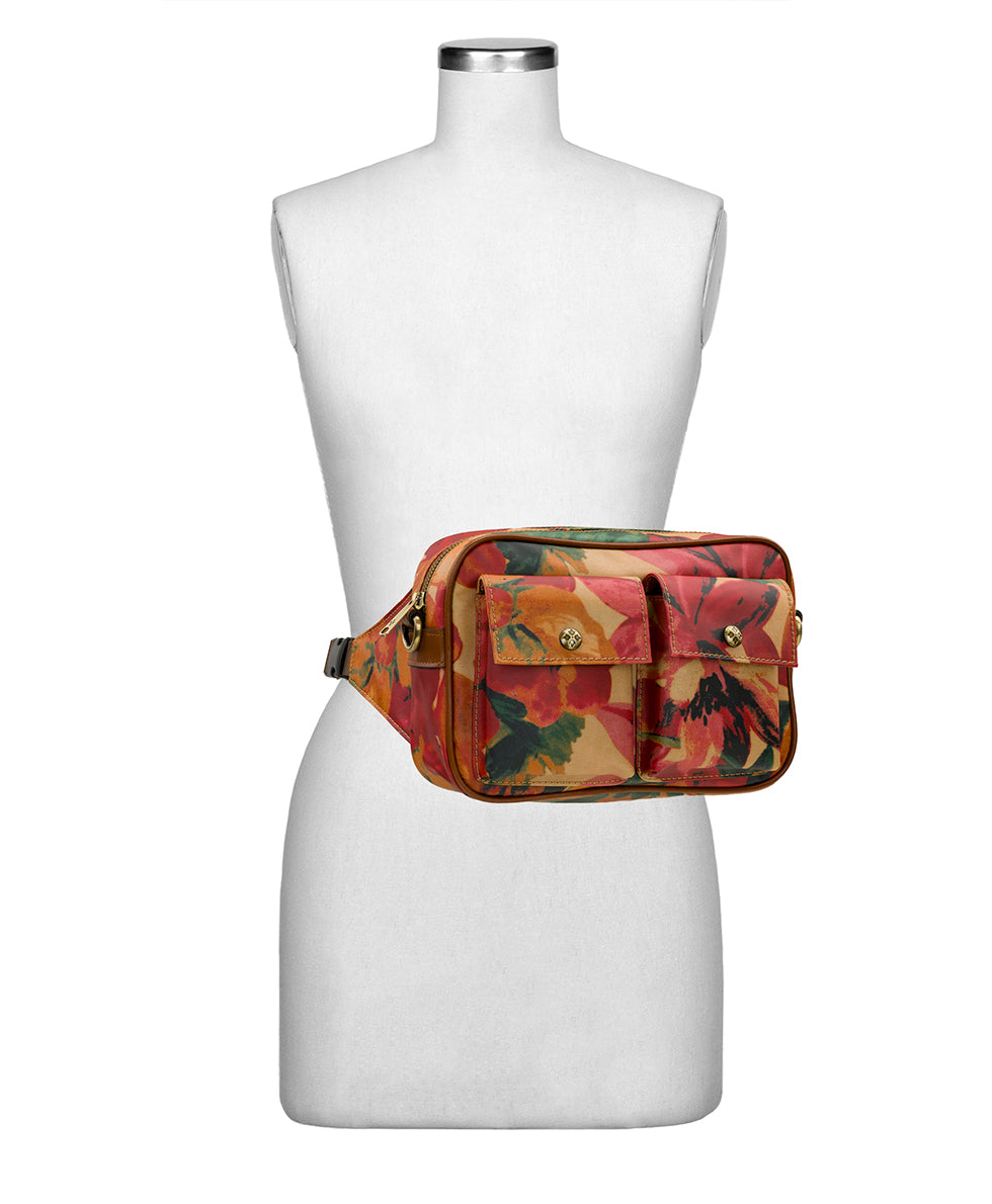 Praiano Belt Bag - Patina Coated Linen Canvas Spring Multi - spring multi - by Patricia Nash - View 8 of 8