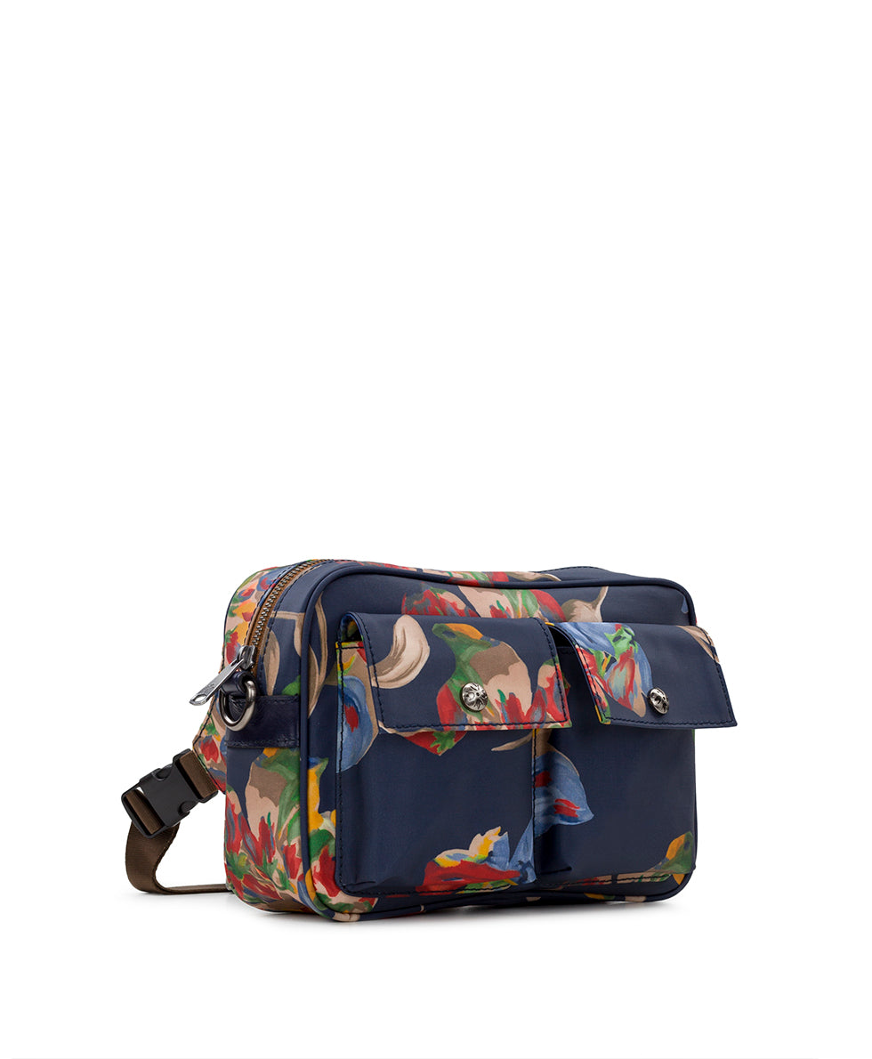 Praiano Belt Bag - Patina Coated Linen Canvas — Le Fleur - le fleur - by Patricia Nash - View 4 of 8