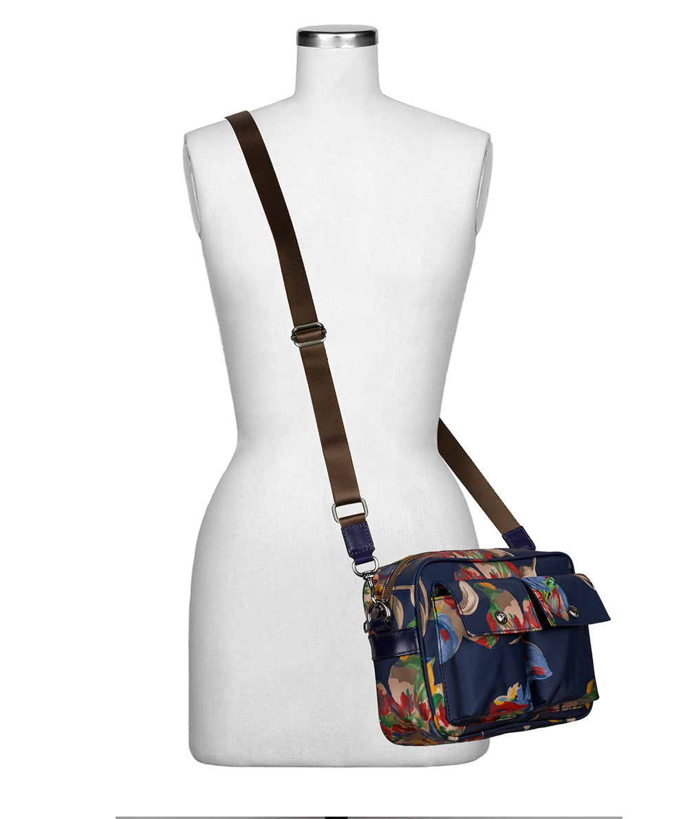 Praiano Belt Bag - Patina Coated Linen Canvas — Le Fleur - le fleur - by Patricia Nash - View 6 of 8