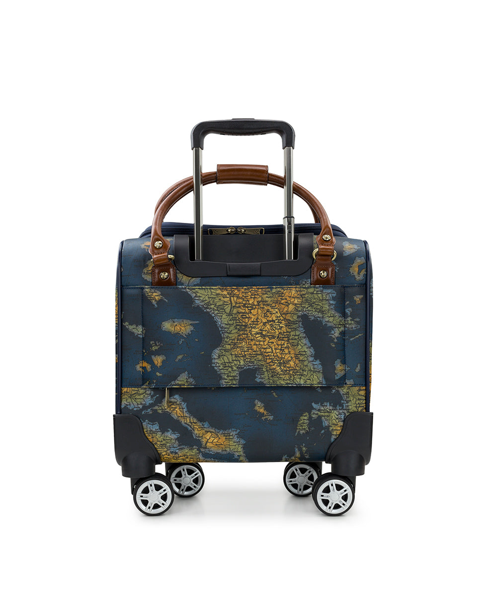 Female - Vitalia Underseater - Patina Coated Linen Canvas Greek Map - greek map - by Patricia Nash - View 2 of 5