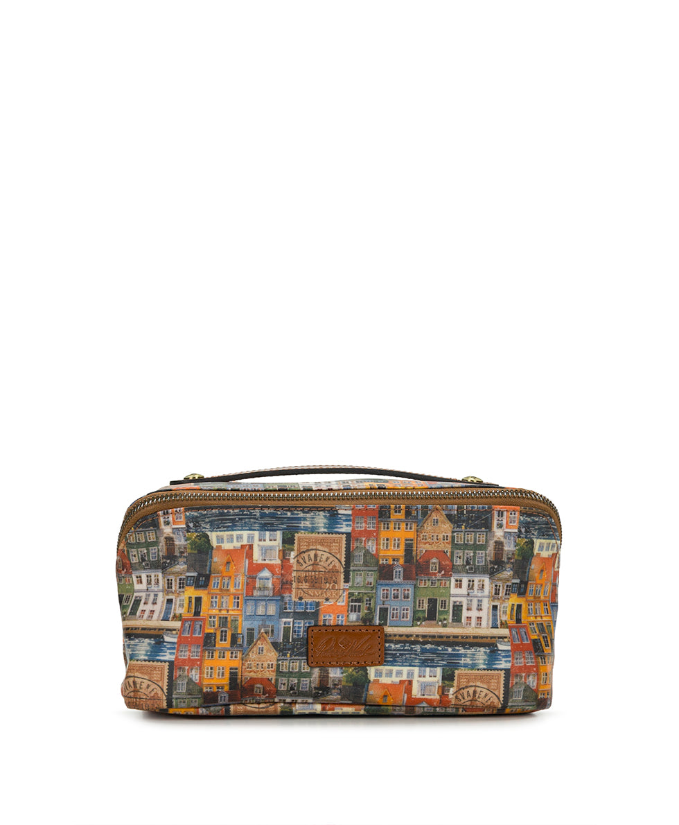 Female - Clancy Cosmetic Case | Homes Along The Coast of Bergen | Homes Along The Coast Of Bergen - homes along the coast of bergen - by Patricia Nash - View 1 of 4