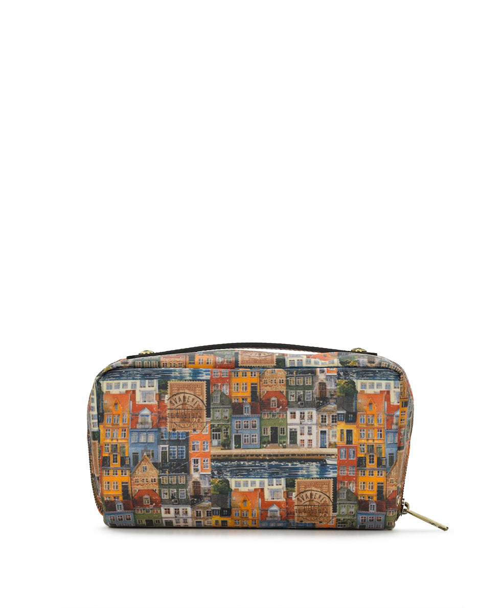 Female - Clancy Cosmetic Case | Homes Along The Coast of Bergen | Homes Along The Coast Of Bergen - homes along the coast of bergen - by Patricia Nash - View 2 of 4