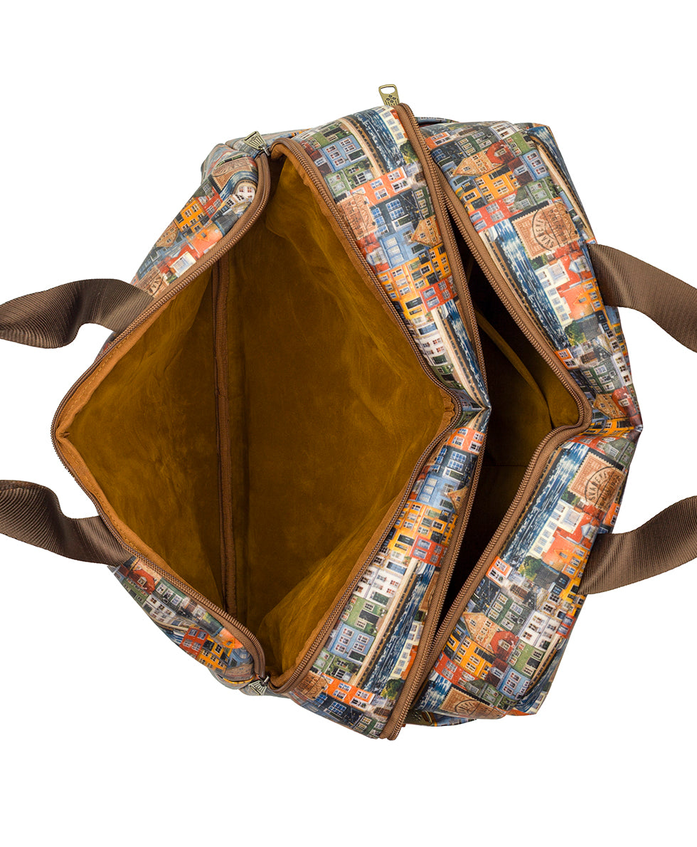 Female - Calise Luggage Duffel | Homes Along The Coast of Bergen | Homes Along The Coast Of Bergen - homes along the coast of bergen - by Patricia Nash - View 5 of 6