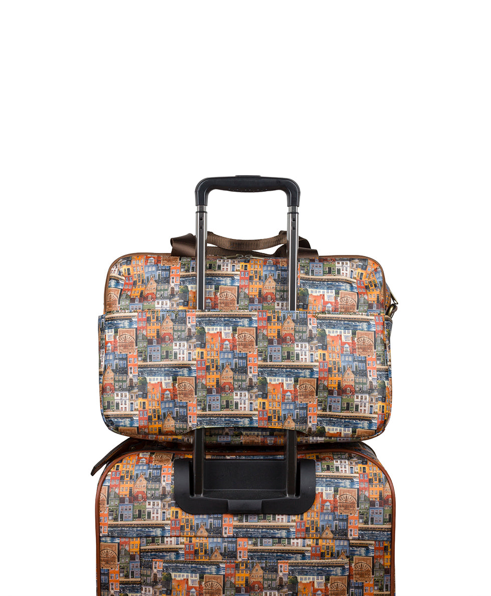 Female - Calise Luggage Duffel | Homes Along The Coast of Bergen | Homes Along The Coast Of Bergen - homes along the coast of bergen - by Patricia Nash - View 6 of 6