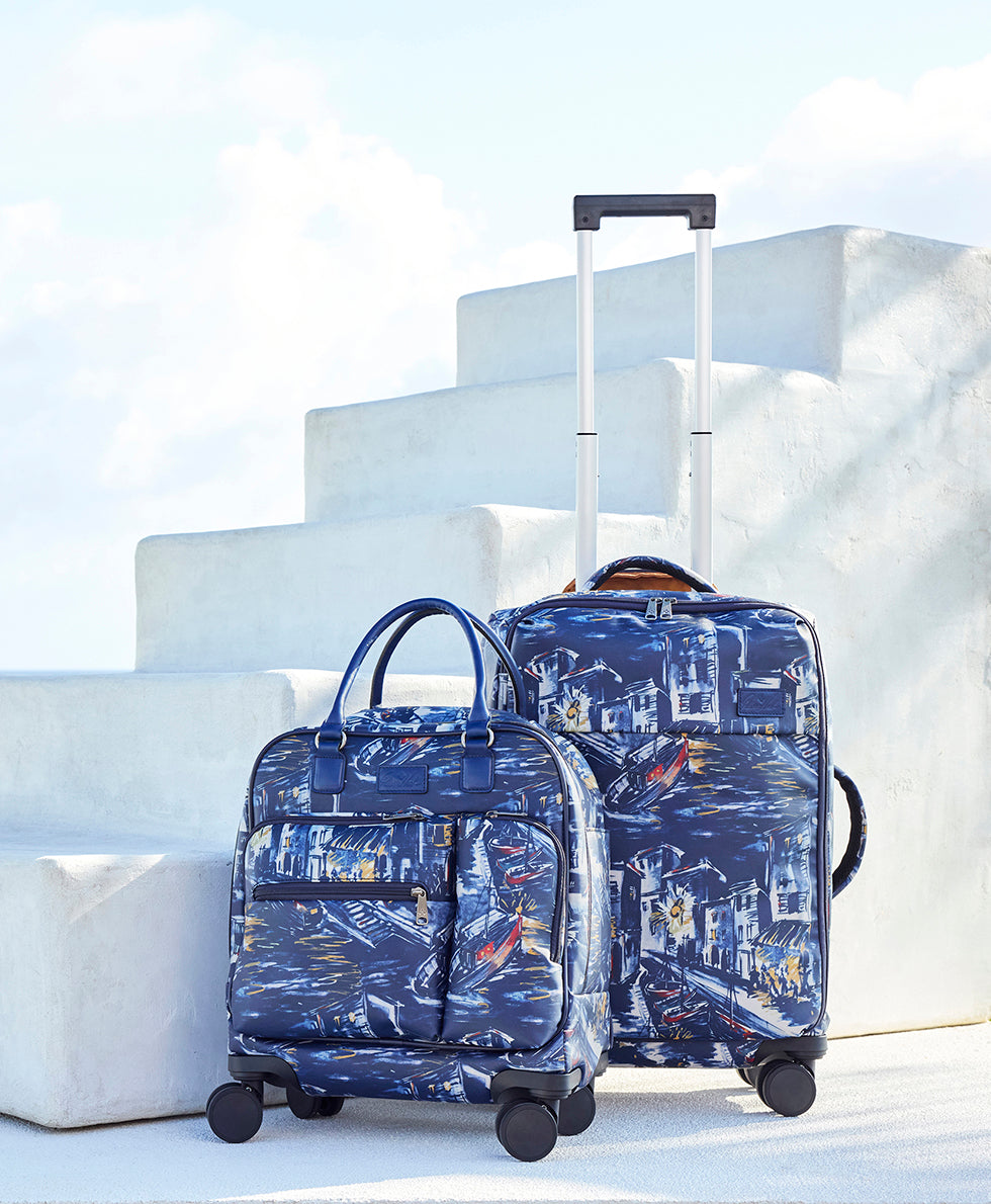 Female - Cagliari Roller Duffel - Patina Coated Linen Canvas — Harbor Nights - harbor nights - by Patricia Nash - View 7 of 7