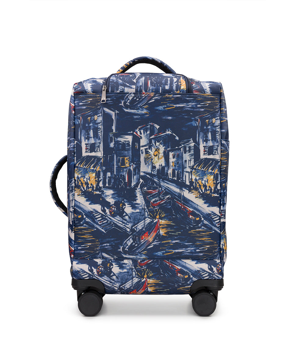 Female - Cagliari Roller Duffel - Patina Coated Linen Canvas — Harbor Nights - harbor nights - by Patricia Nash - View 2 of 7