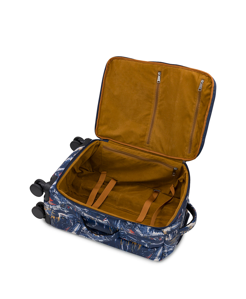 Female - Cagliari Roller Duffel - Patina Coated Linen Canvas — Harbor Nights - harbor nights - by Patricia Nash - View 5 of 7