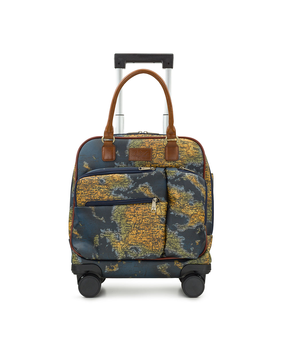Female - Mattia Underseater - Patina Coated Linen Canvas ‑ Greek Map - greek map - by Patricia Nash - View 1 of 7