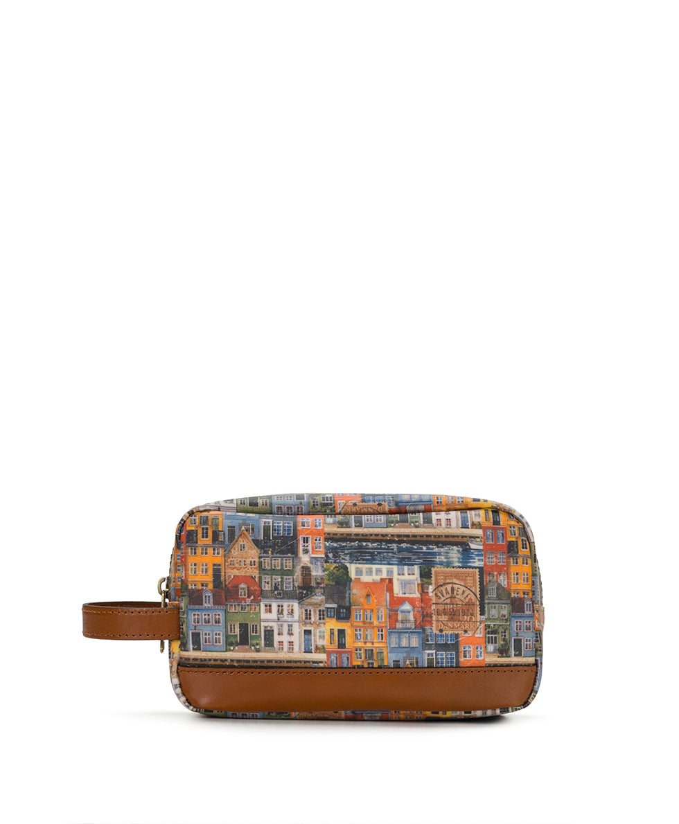 Female - Odile Cosmetic Case | Homes Along The Coast of Bergen | Homes Along The Coast Of Bergen - homes along the coast of bergen - by Patricia Nash - View 1 of 4