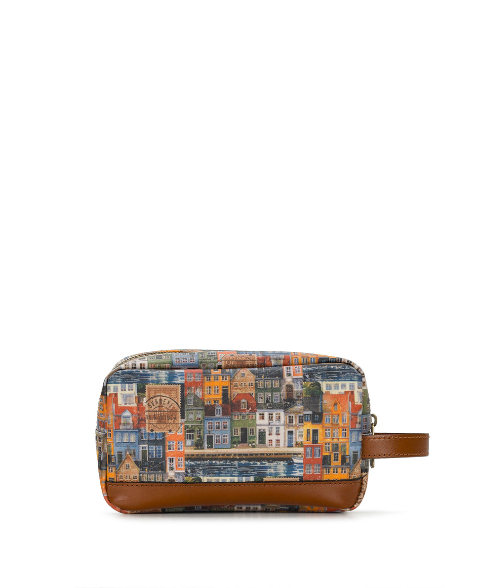 Female - Odile Cosmetic Case | Homes Along The Coast of Bergen | Homes Along The Coast Of Bergen - homes along the coast of bergen - by Patricia Nash - View 2 of 4