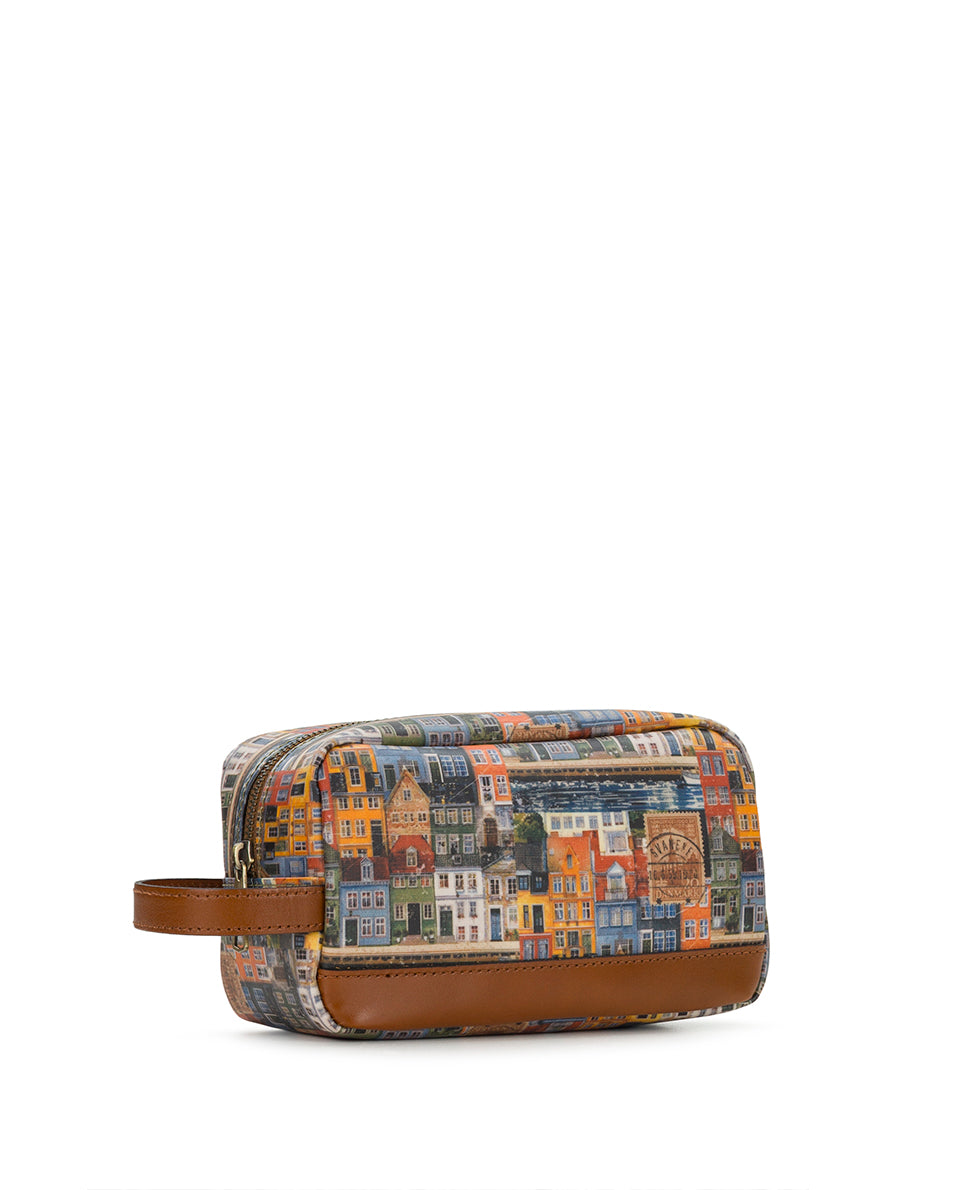 Female - Odile Cosmetic Case | Homes Along The Coast of Bergen | Homes Along The Coast Of Bergen - homes along the coast of bergen - by Patricia Nash - View 3 of 4