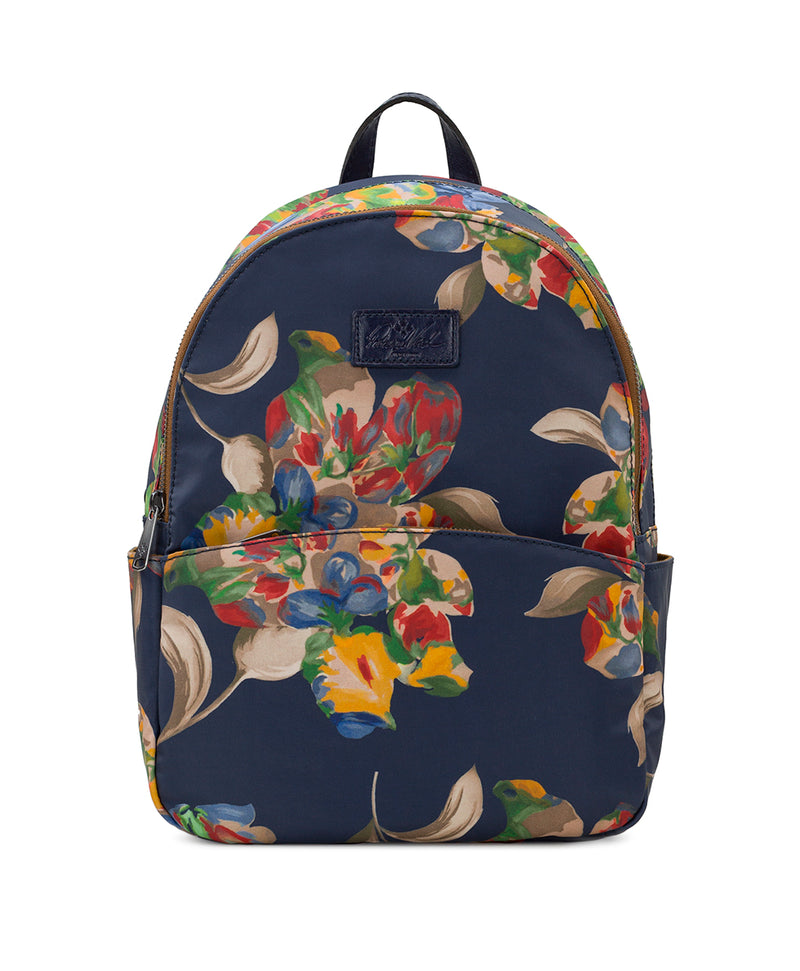 Turi Backpack -  Patina Coated Linen Canvas Le Fleur