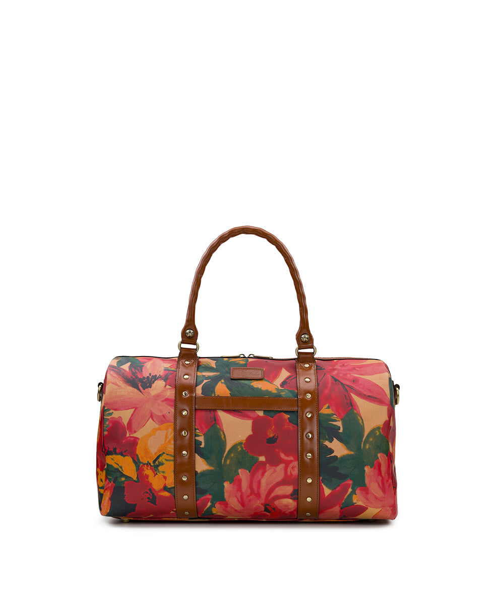 Milano Weekender Duffel Bag - Patina Coated Linen Canvas — Spring Multi - spring multi - by Patricia Nash - View 1 of 4