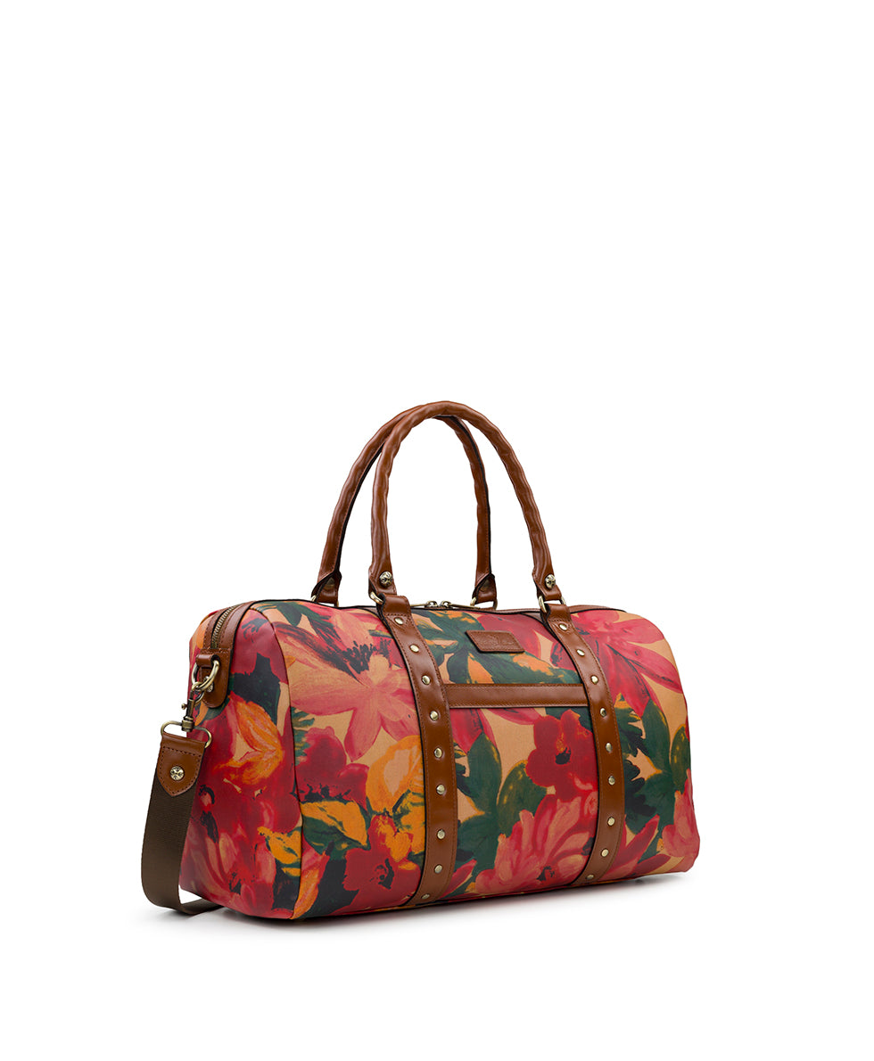 Milano Weekender Duffel Bag - Patina Coated Linen Canvas — Spring Multi - spring multi - by Patricia Nash - View 3 of 4