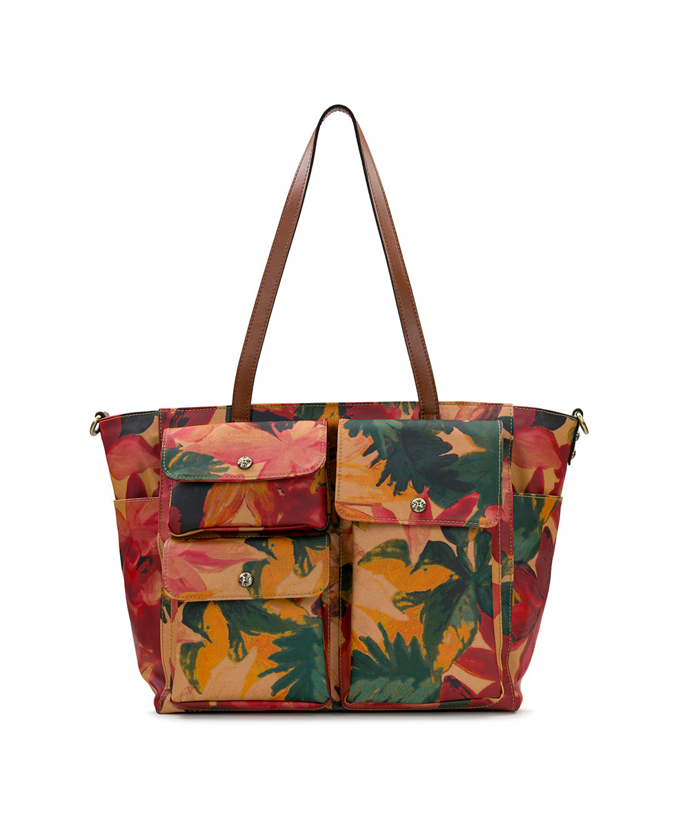 Female - Sorlana Travel Tote - Patina Coated Linen Canvas — Spring Multi - spring multi - by Patricia Nash - View 1 of 5