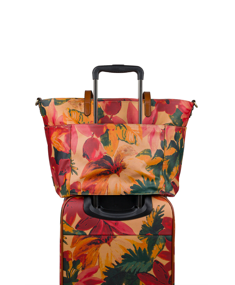 Female - Sorlana Travel Tote - Patina Coated Linen Canvas — Spring Multi - spring multi - by Patricia Nash - View 5 of 5