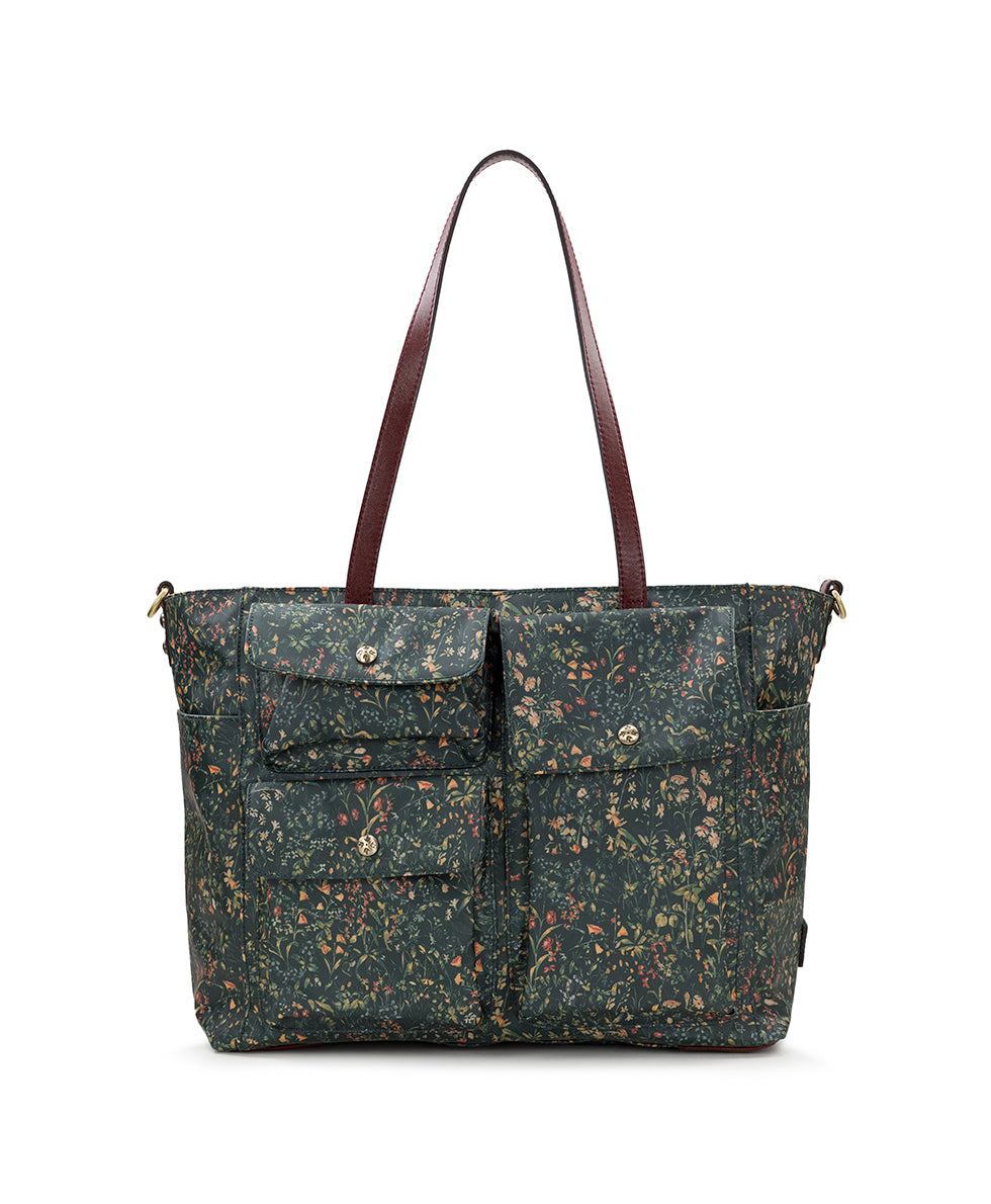 Female - Sorlana Travel Tote - Patina Coated Linen Canvas ‑ Tuscan Fields - tuscan fields - by Patricia Nash - View 1 of 5