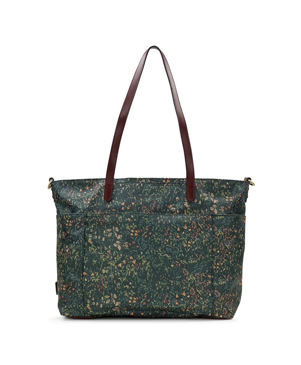 Female - Sorlana Travel Tote - Patina Coated Linen Canvas ‑ Tuscan Fields - tuscan fields - by Patricia Nash - View 2 of 5