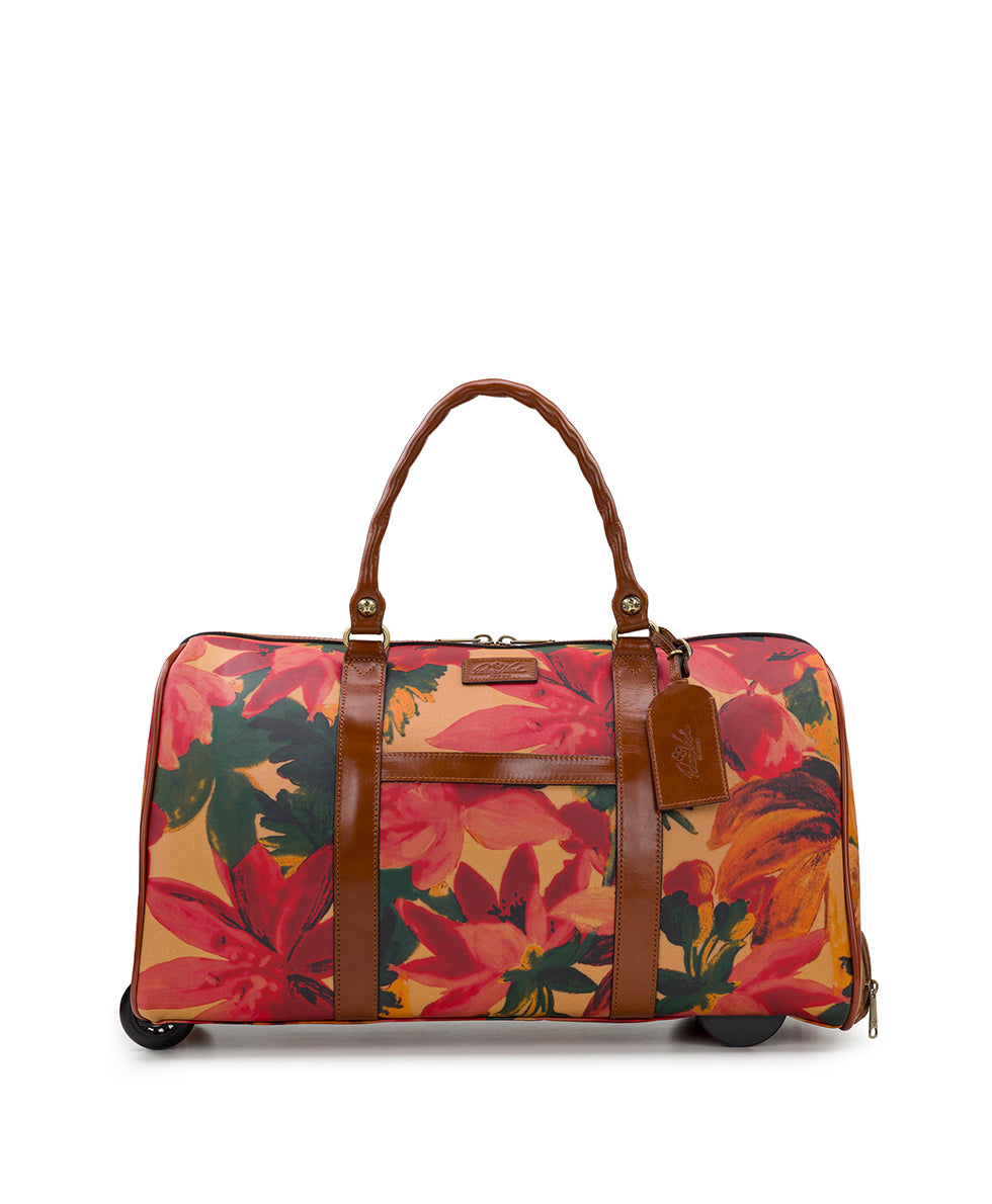 Avola Trolley Duffel - Patina Coated Linen Canvas — Spring Multi - spring multi - by Patricia Nash - View 1 of 5