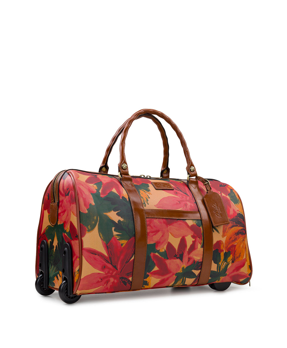 Avola Trolley Duffel - Patina Coated Linen Canvas — Spring Multi - spring multi - by Patricia Nash - View 3 of 5