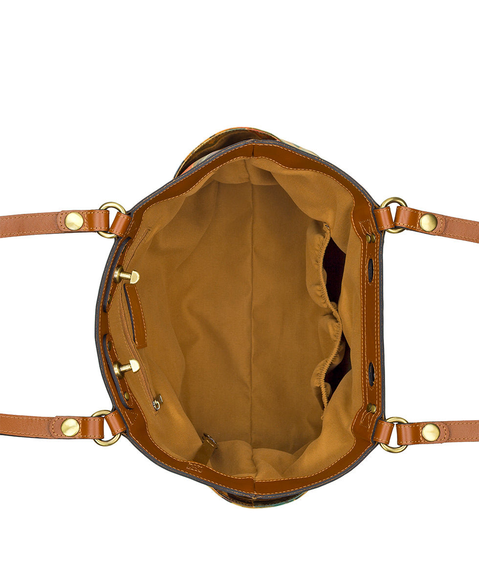 Female - Ria Tote - Patina Coated Linen Canvas - Postcards From Paris - postcards from paris - by Patricia Nash - View 4 of 4