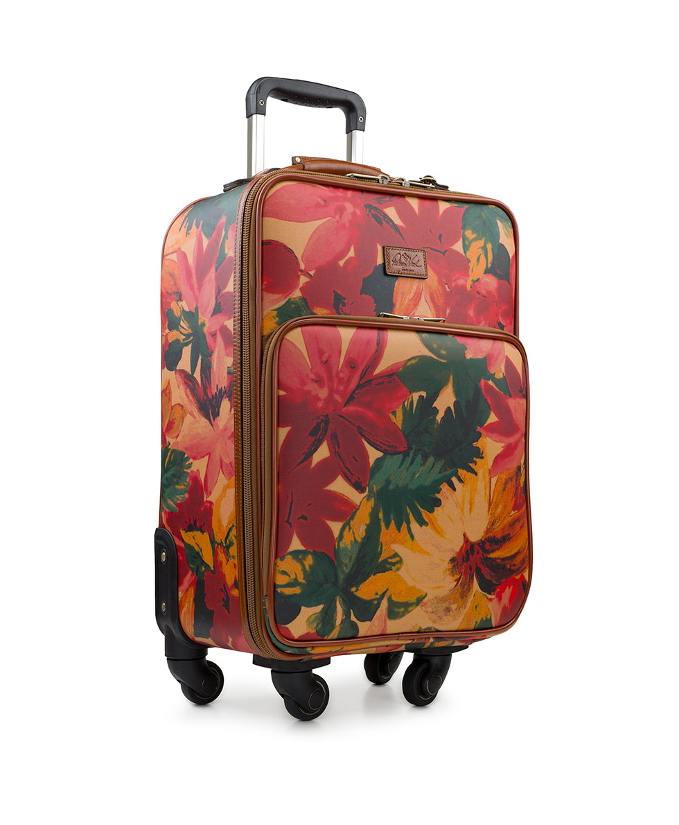 Vettore Trolley - Patina Coated Linen Canvas — Spring Multi - print - by Patricia Nash - View 3 of 5