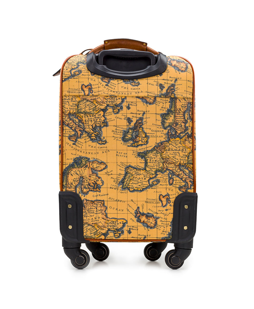 Vettore Trolley - Patina Coated Linen Canvas European Map Print - european map - by Patricia Nash - View 2 of 6