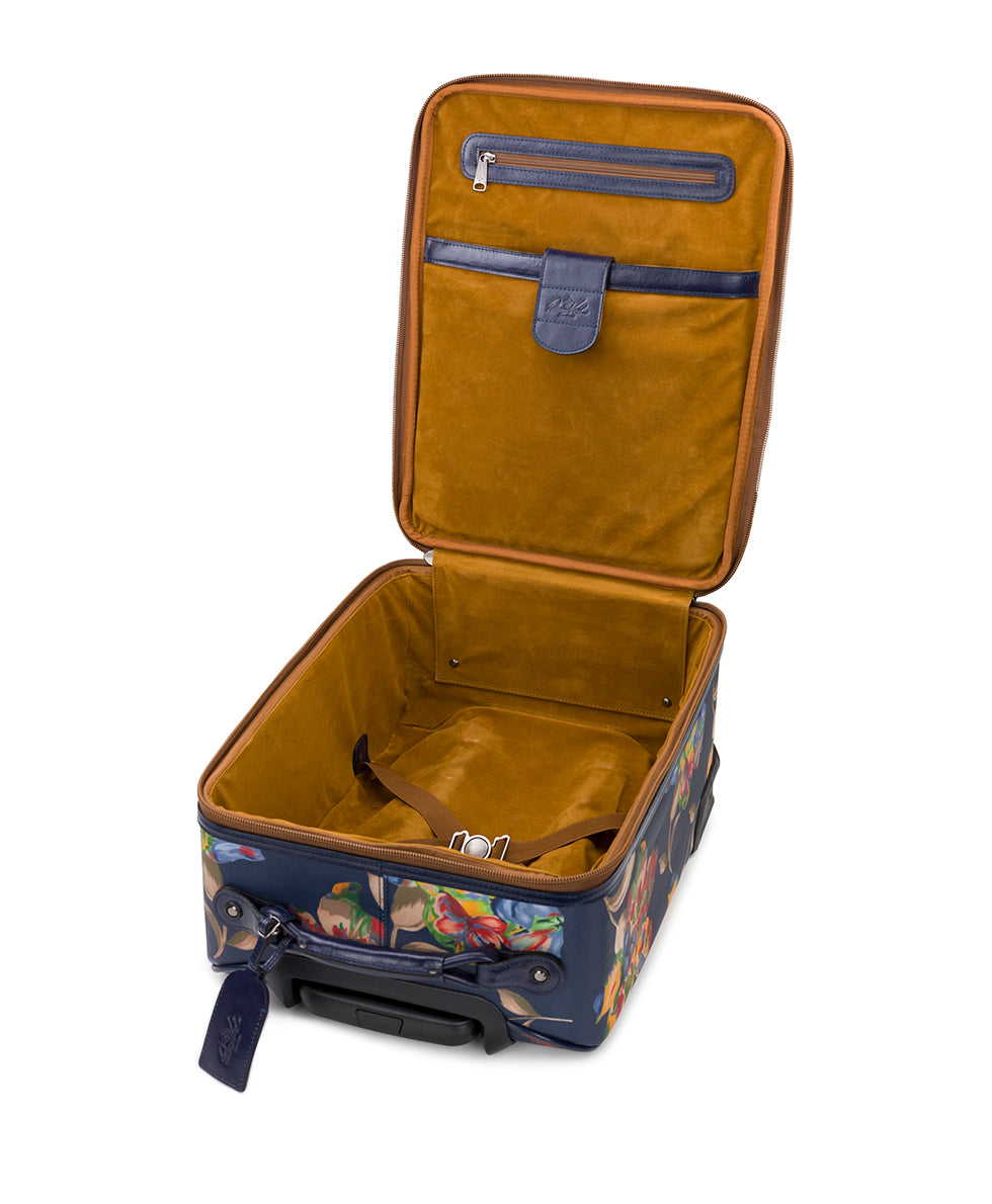 Vettore Trolley - Patina Coated Linen Canvas — Le Fleur - le fleur - by Patricia Nash - View 4 of 5