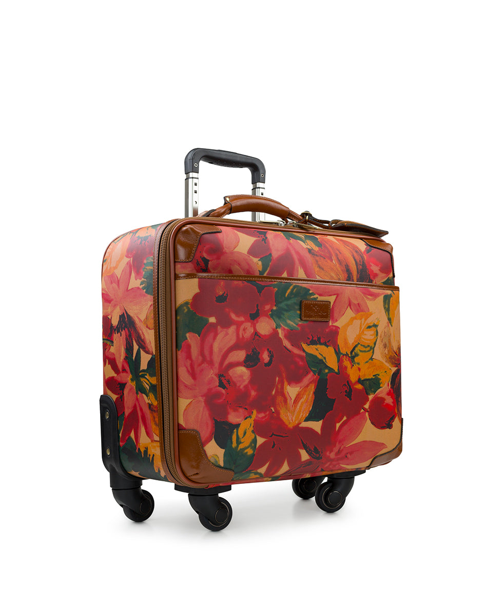 Velino Trolley - Patina Coated Linen Canvas — Spring Multi - print - by Patricia Nash - View 3 of 5