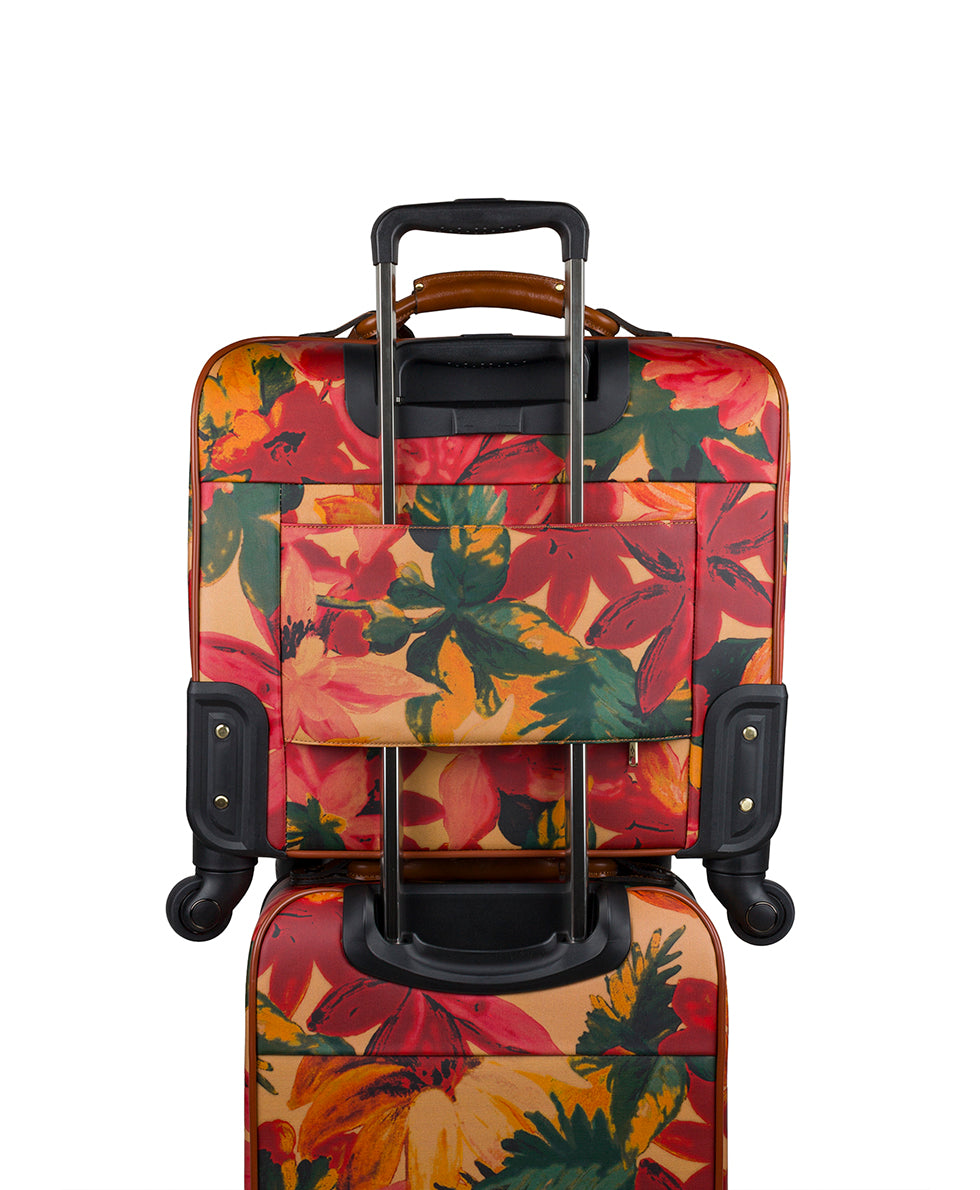 Velino Trolley - Patina Coated Linen Canvas — Spring Multi - print - by Patricia Nash - View 5 of 5